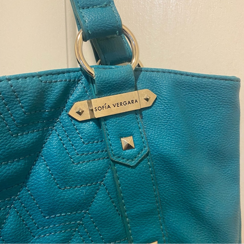 Sofia Vergara Teal‎ Shoulder purse